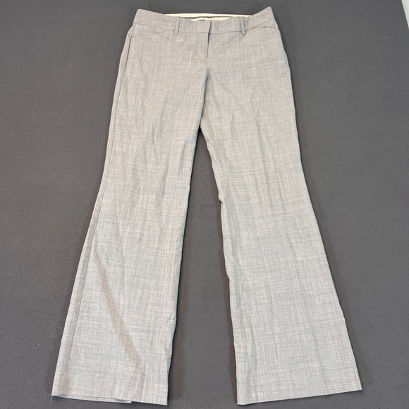 Express Pants - Express Editor Mid Rise Flare Trouser Dress Pants Sz 8 Gray Belt Loop Office 31W